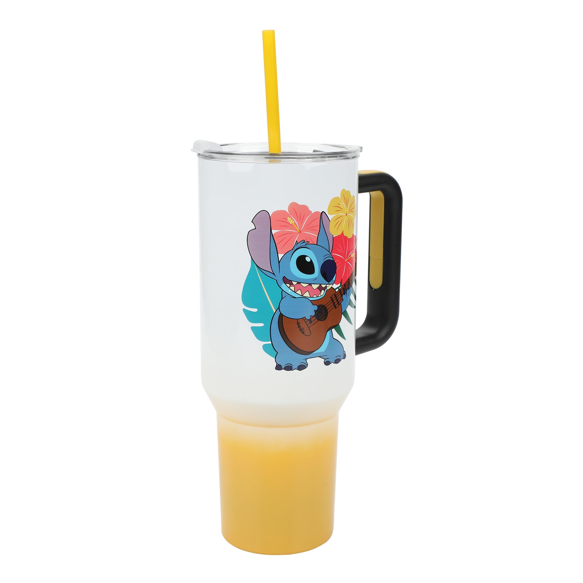 Bioworld Disney Stitch Hawaiian 40 Oz Tumbler side graphics highlight theme