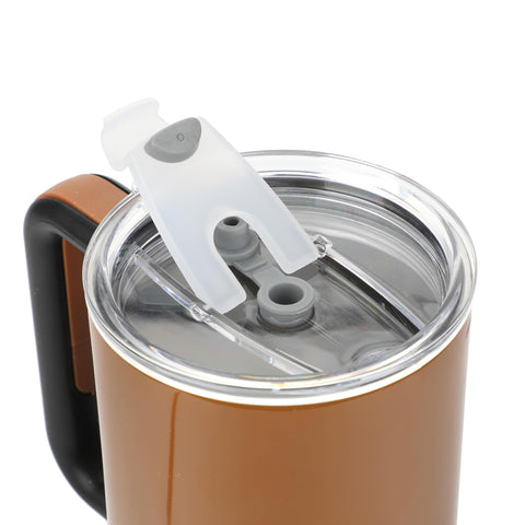 Leak-proof lid helps prevent spills in bags or cars.