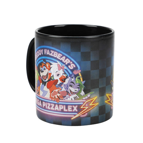 Bioworld Glamrock Freddy detail emphasizes durable stoneware and everyday use suitability.