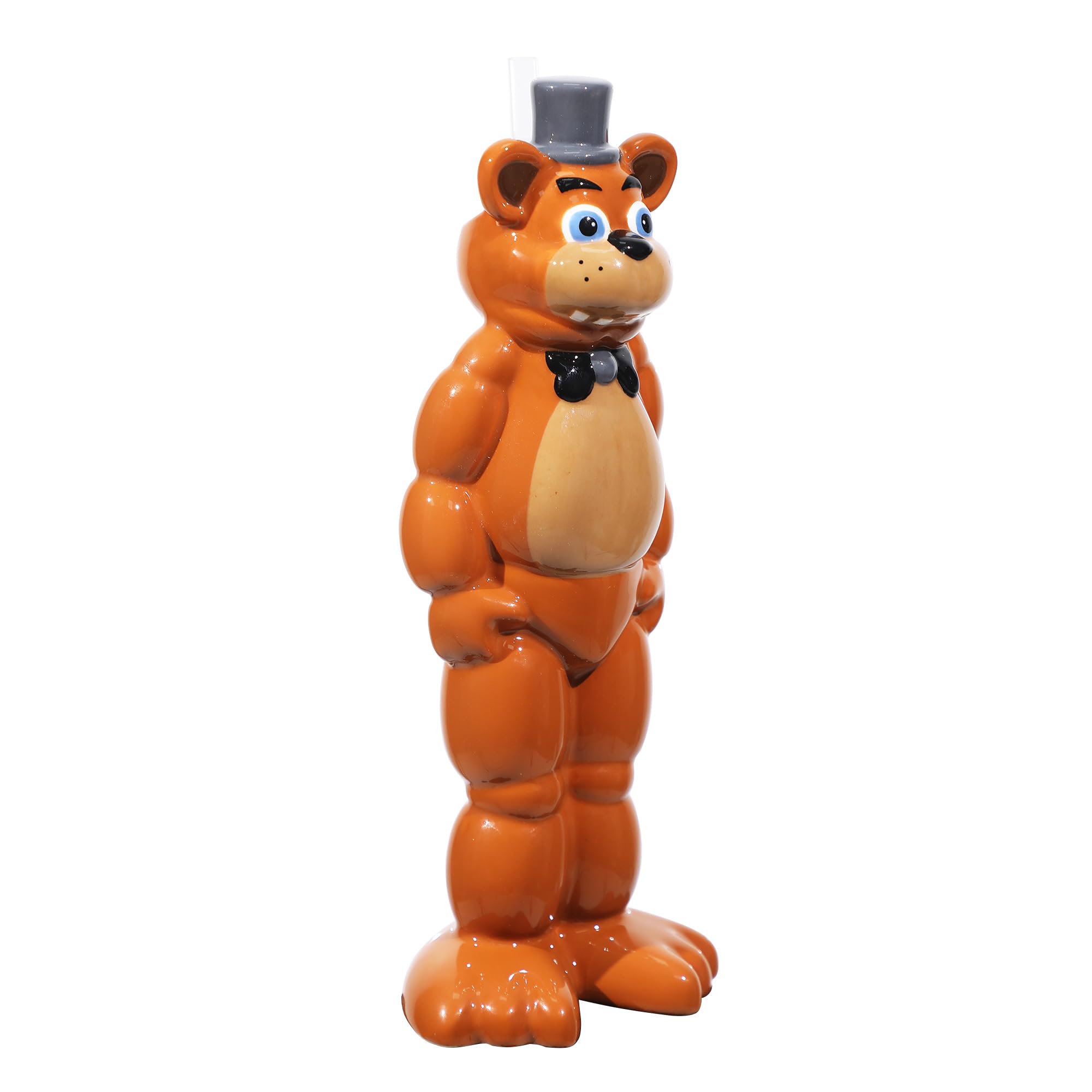 Bioworld Freddy Fazbear sipper close-up reveals textures, ideal for collectible display.