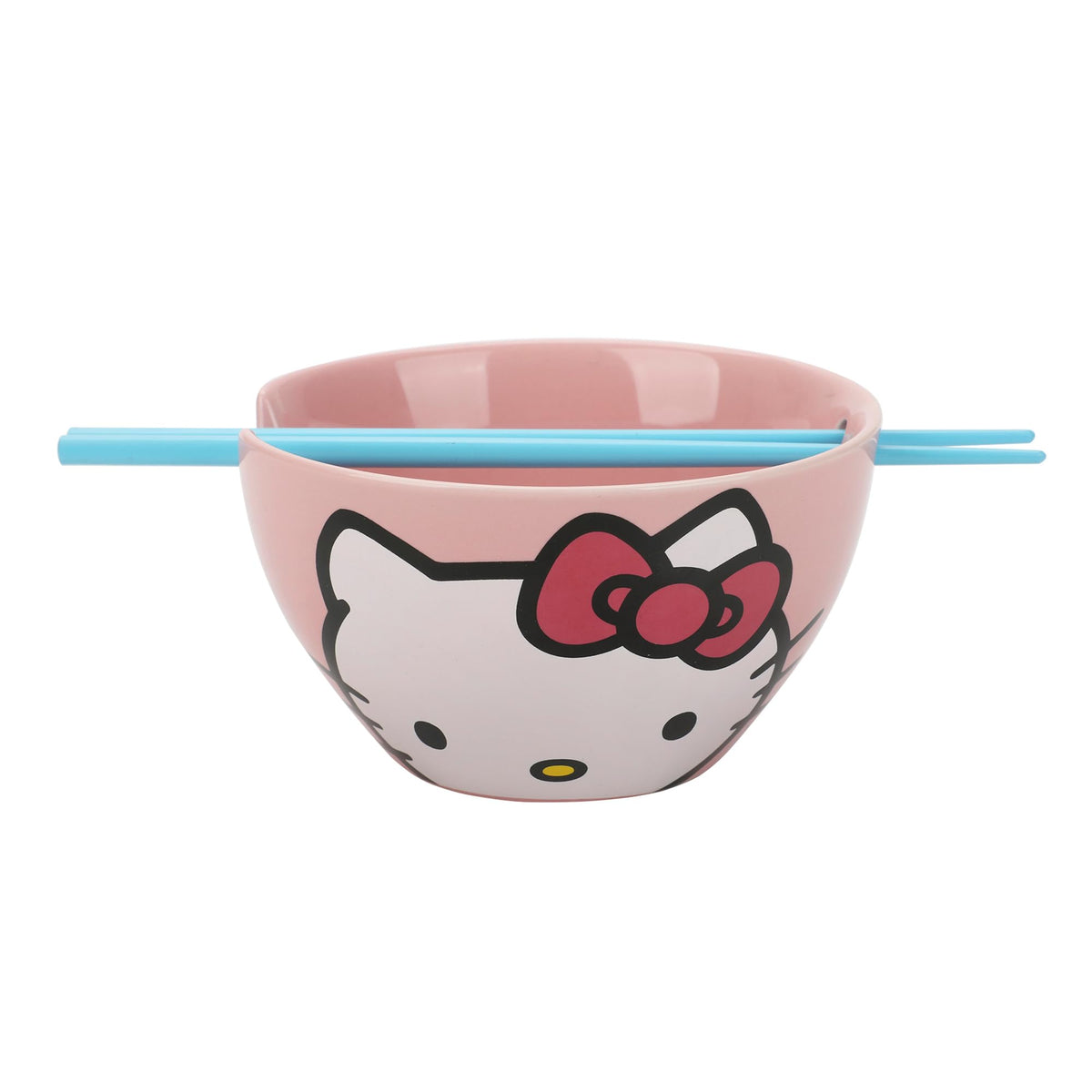 Bioworld Hello Kitty big-face bowl with bold face design for playful dining.