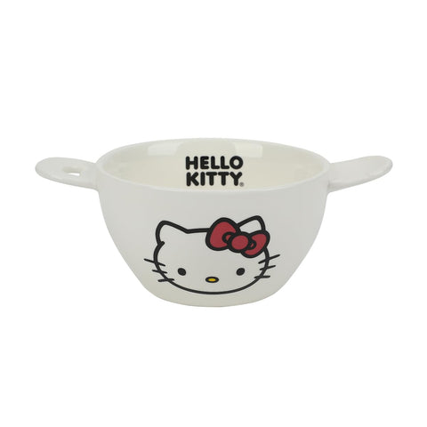Bioworld Hello Kitty pink spoon pairs with the bowl for easy scooping.