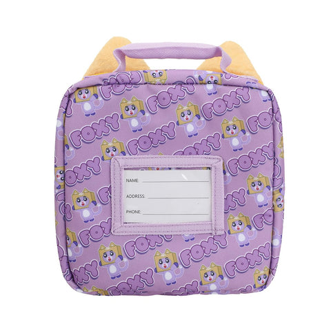 Bioworld Lankybox Foxy lunchbox embroidered detail adds textured charm