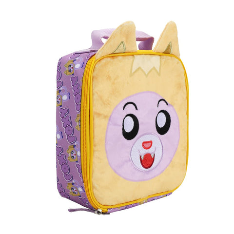 Bioworld Lankybox Foxy lunchbox side view showing interior capacity for snacks