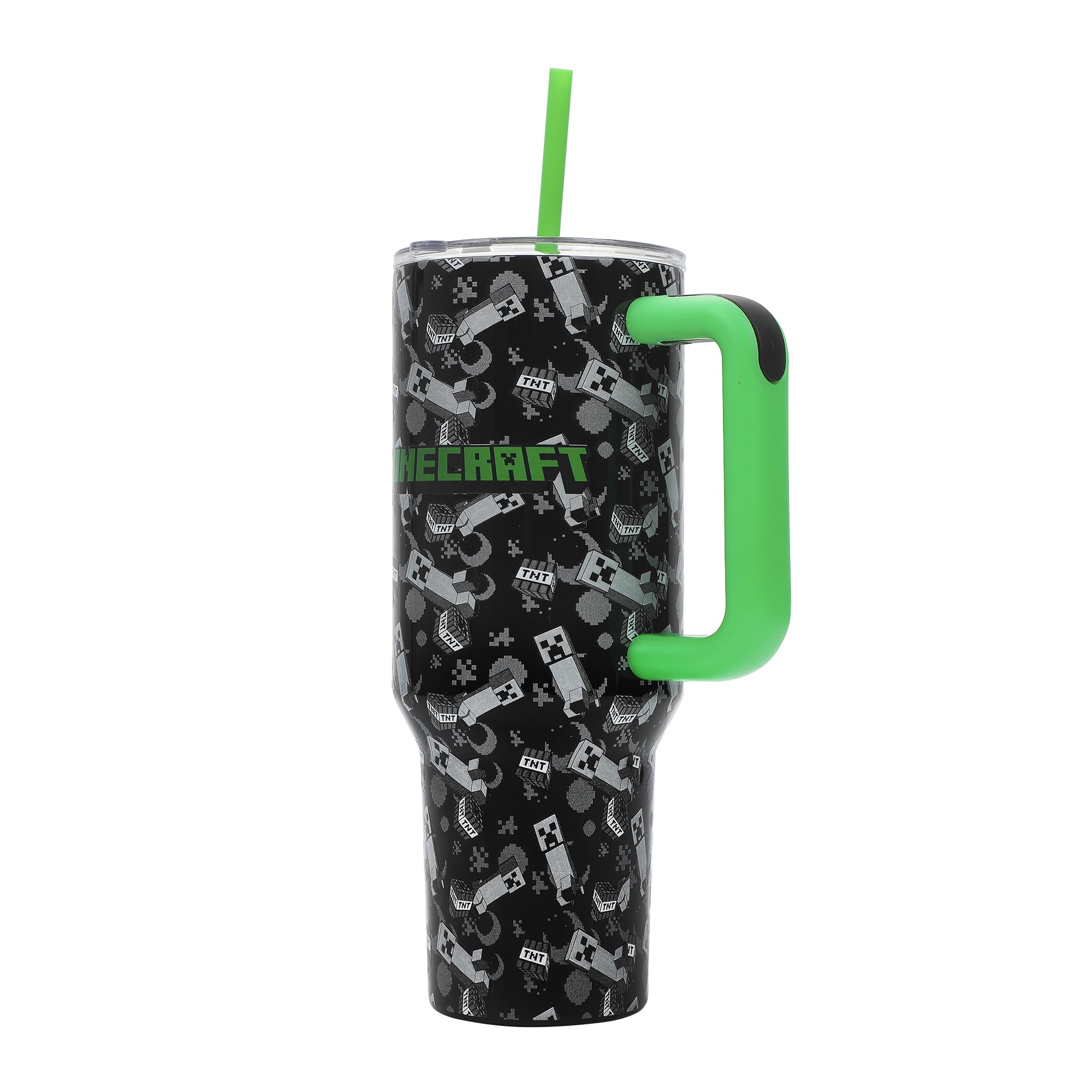 Lid and straw shown for spill-free hydration on the go.