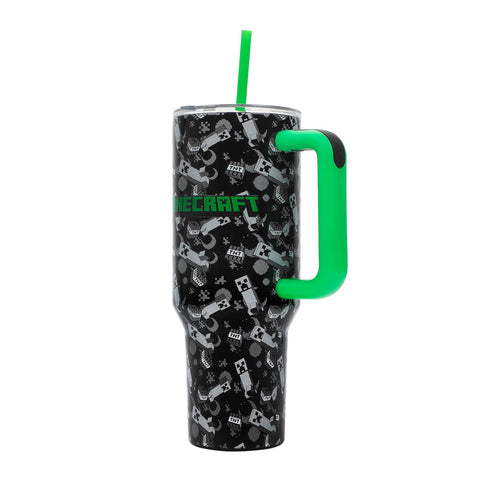 Lid and straw shown for spill-free hydration on the go.