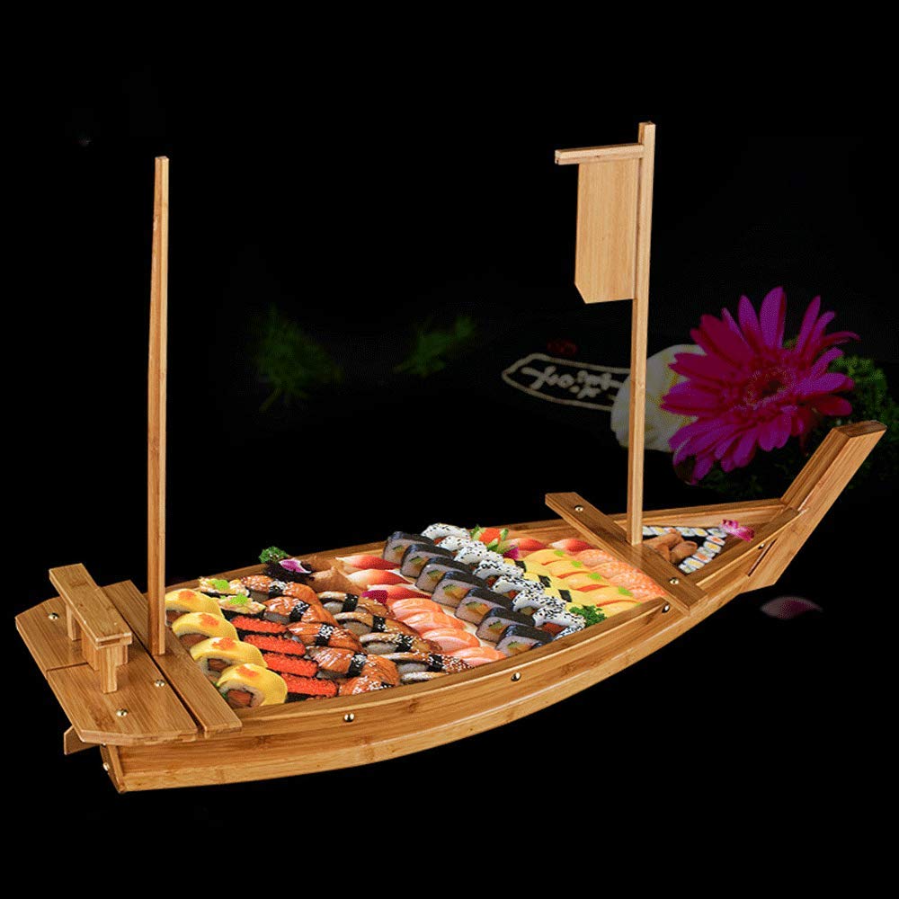 BIPEGE wooden sushi boat easy to clean with mild detergent and warm water.