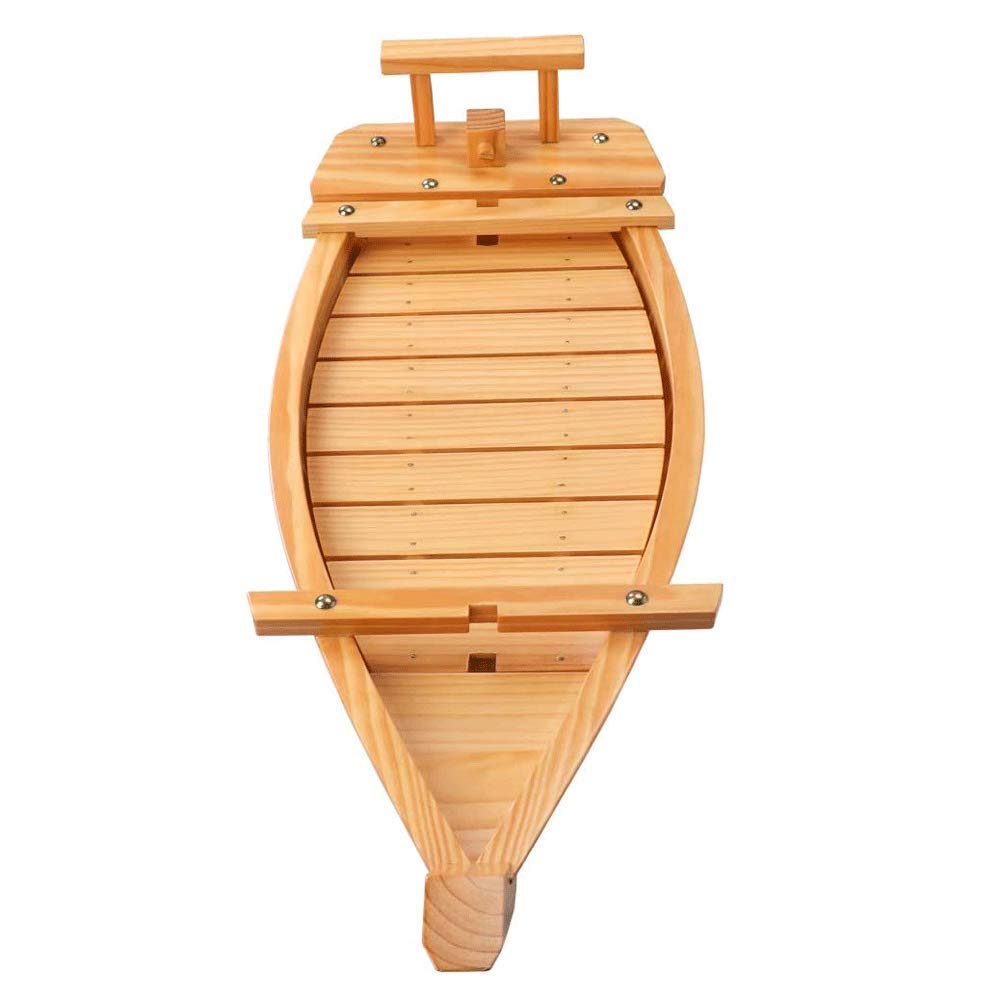 BIPEGE sushi boat with natural lacquer finish for moisture resistance.