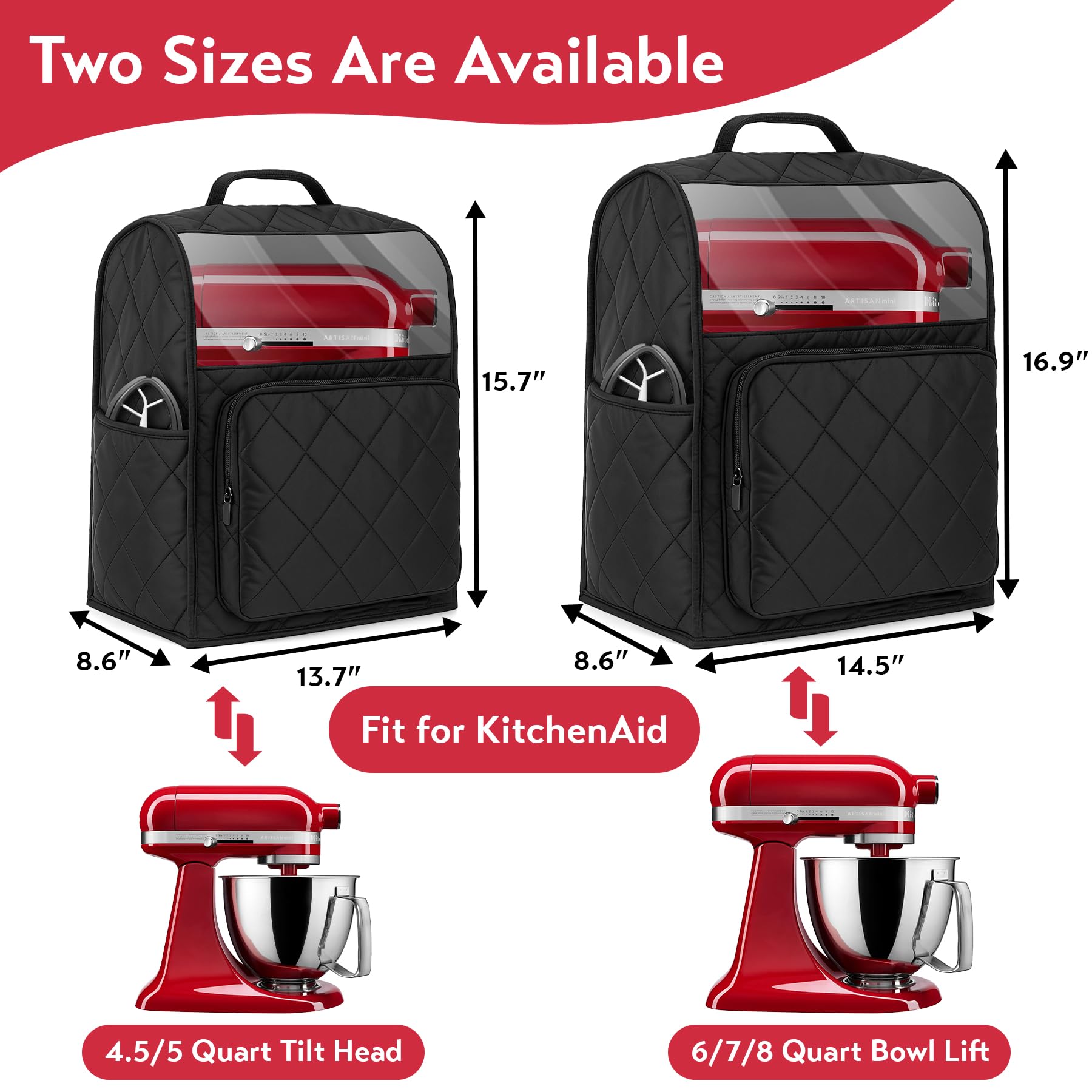 Bipkonu mixer cover with zip pocket for easy-access accessory storage.