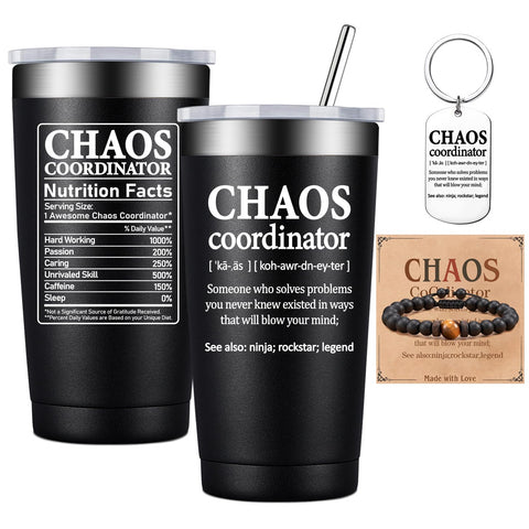 BIRGILT Chaos Coordinator Tumbler front graphic for gift-ready appreciation