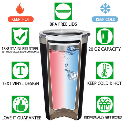 BirGILT 20oz tumbler fitting most cup holders for travel