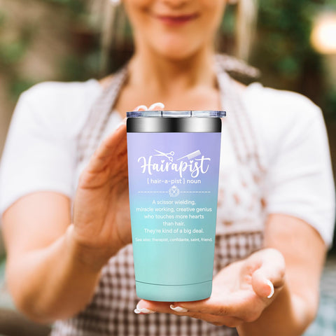 BIRGILT 20oz tumbler fits most cup holders for easy car trips or studio runs.