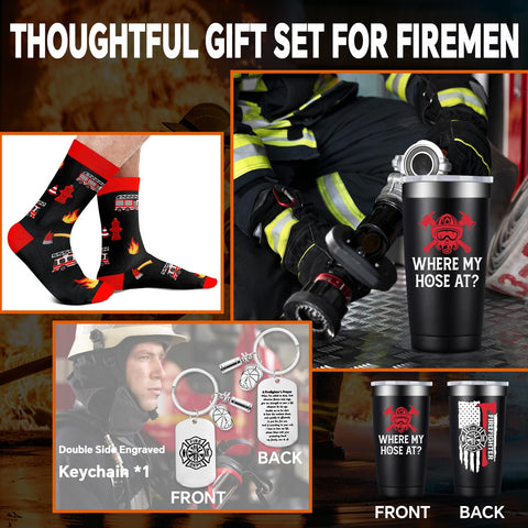 BIRGILT Firefighter tumbler 20oz stainless steel body emphasizes durable, long-lasting construction.