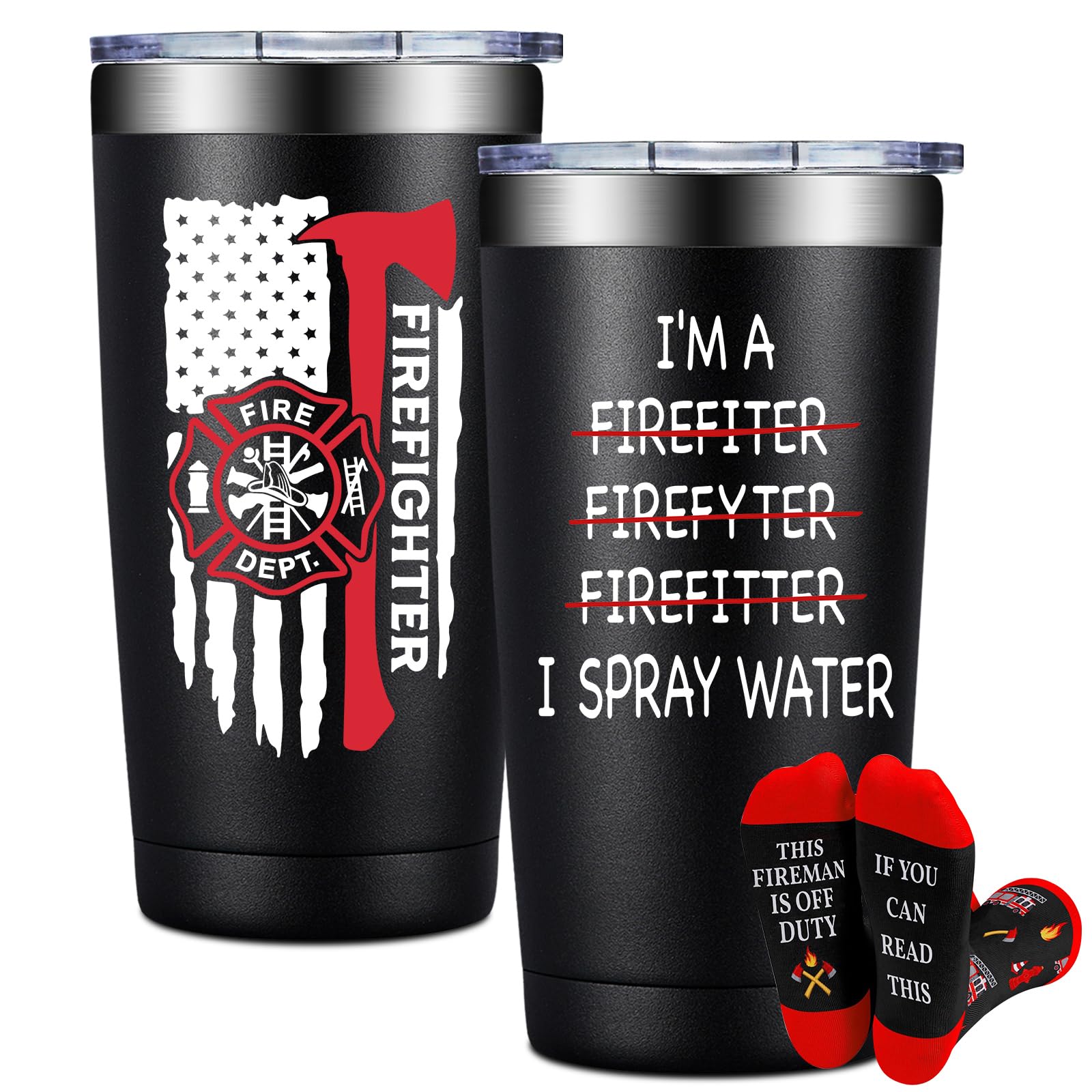 BIRGILT firefighter tumbler 20oz keeps beverages cold up to 9 hours