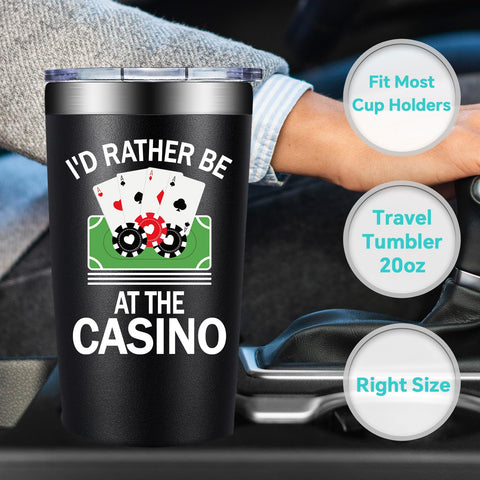 Birgilt gift-ready casino-themed tumbler for birthdays and holidays