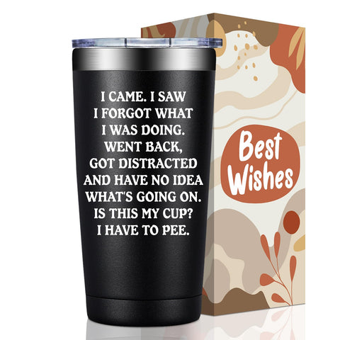 BIRGILT I Came I Saw I Forgot tumbler product shot for daily humor and hydration