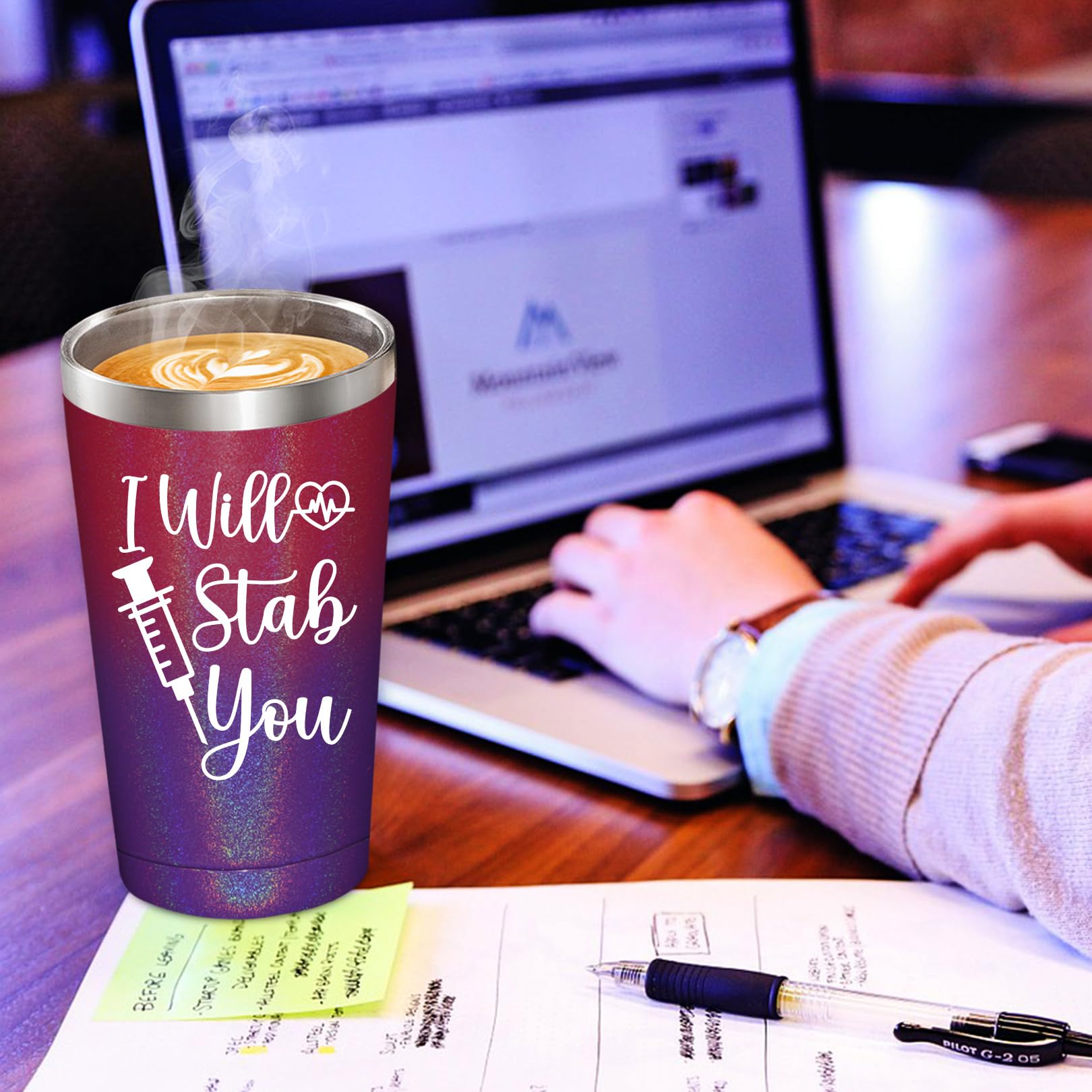 BirGILT graduation tumbler for nursing students and graduates.