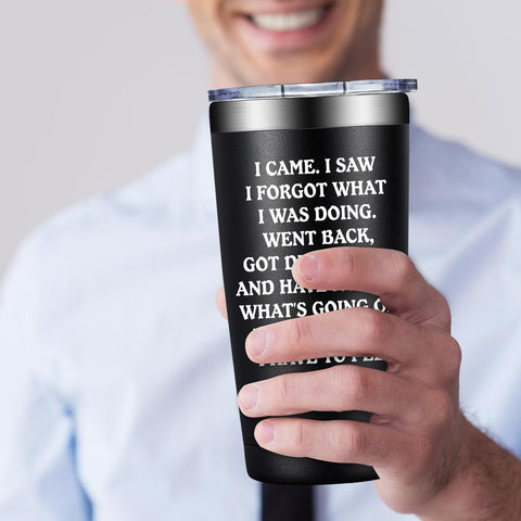 BIRGILT user holding tumbler shows comfortable grip and portable design