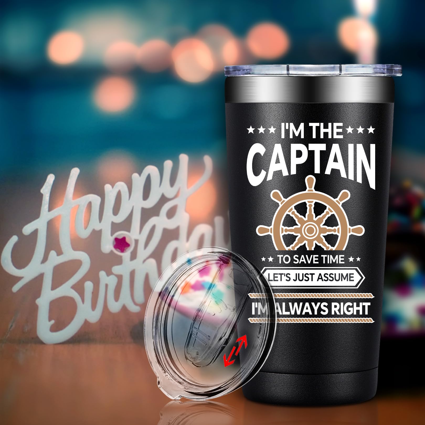 BirGILT sweat-proof 20oz tumbler with comfortable grip