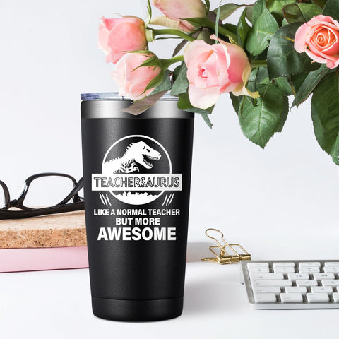 BIRGILT Teachersaurus tumbler stainless steel body emphasizes durability
