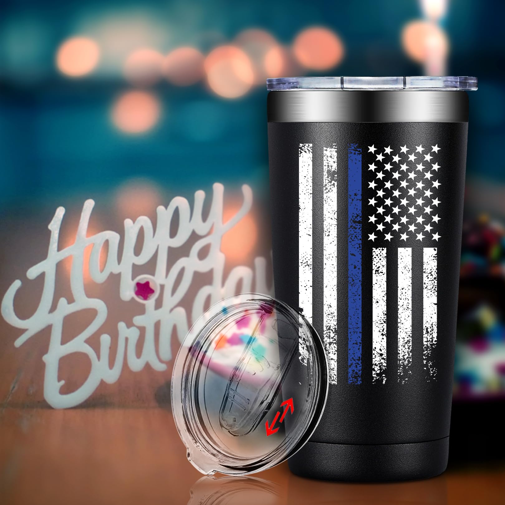 Birgilt tumbler outdoors, versatile for camping and workouts.