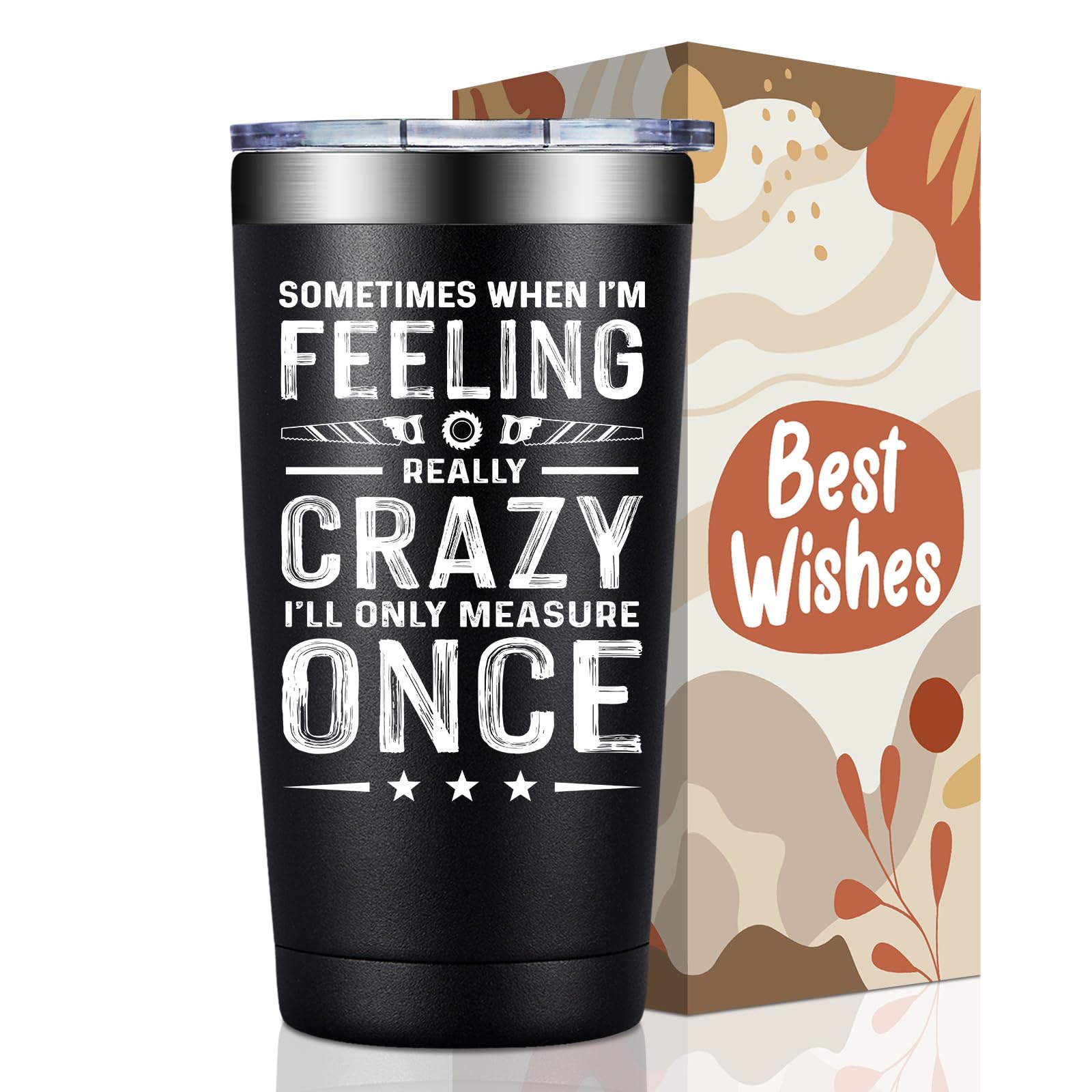 Birgilt Woodworking Tumbler 20oz keeps drinks at the right temperature during long work sessions.