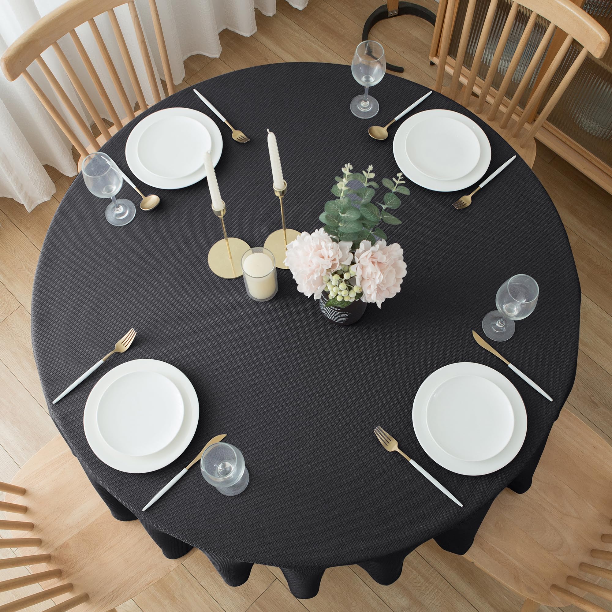 70-inch Biscaynebay round tablecloth fits many round tables and setups.