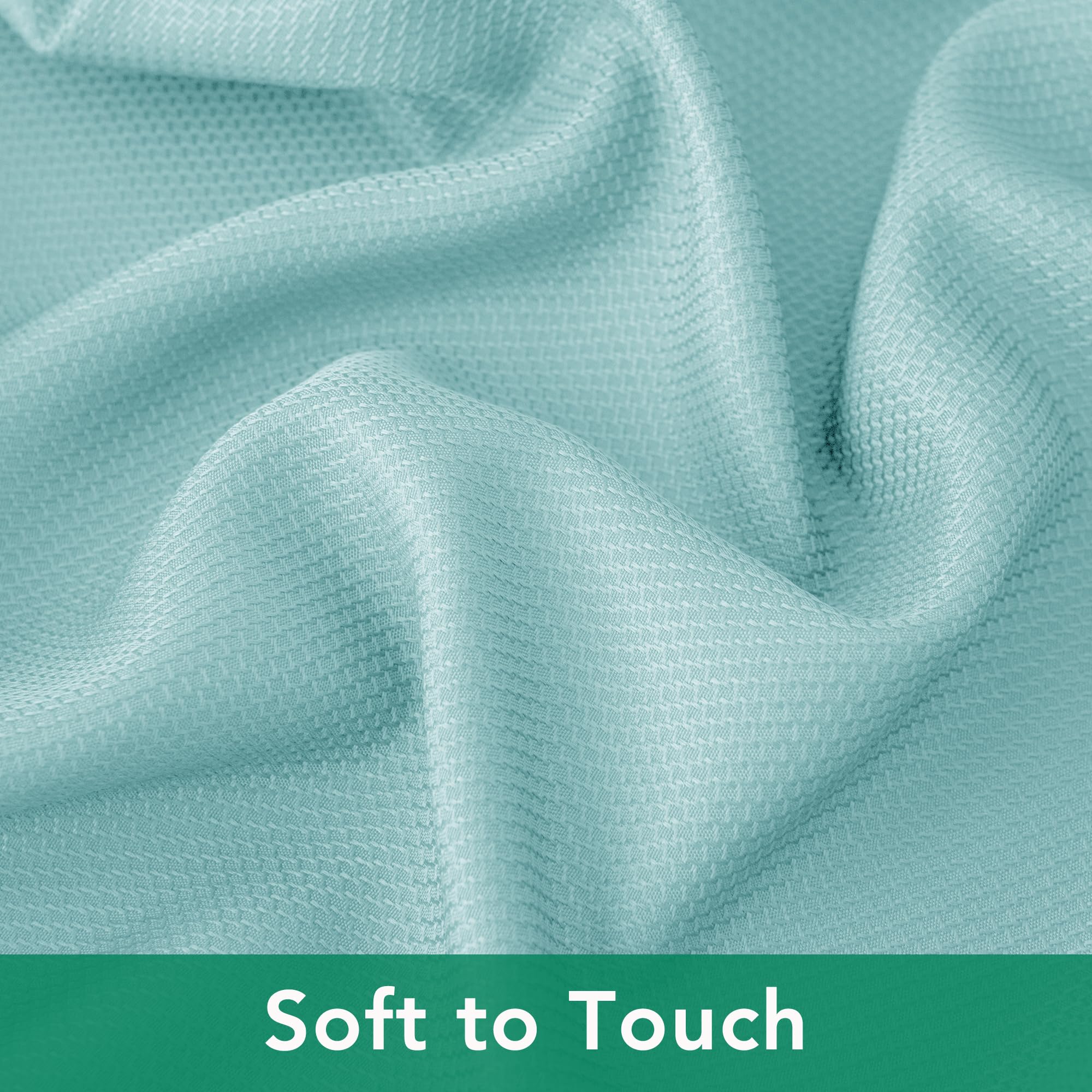 Easy-care Biscaynebay Aqua Blue tablecloth ready for machine washing