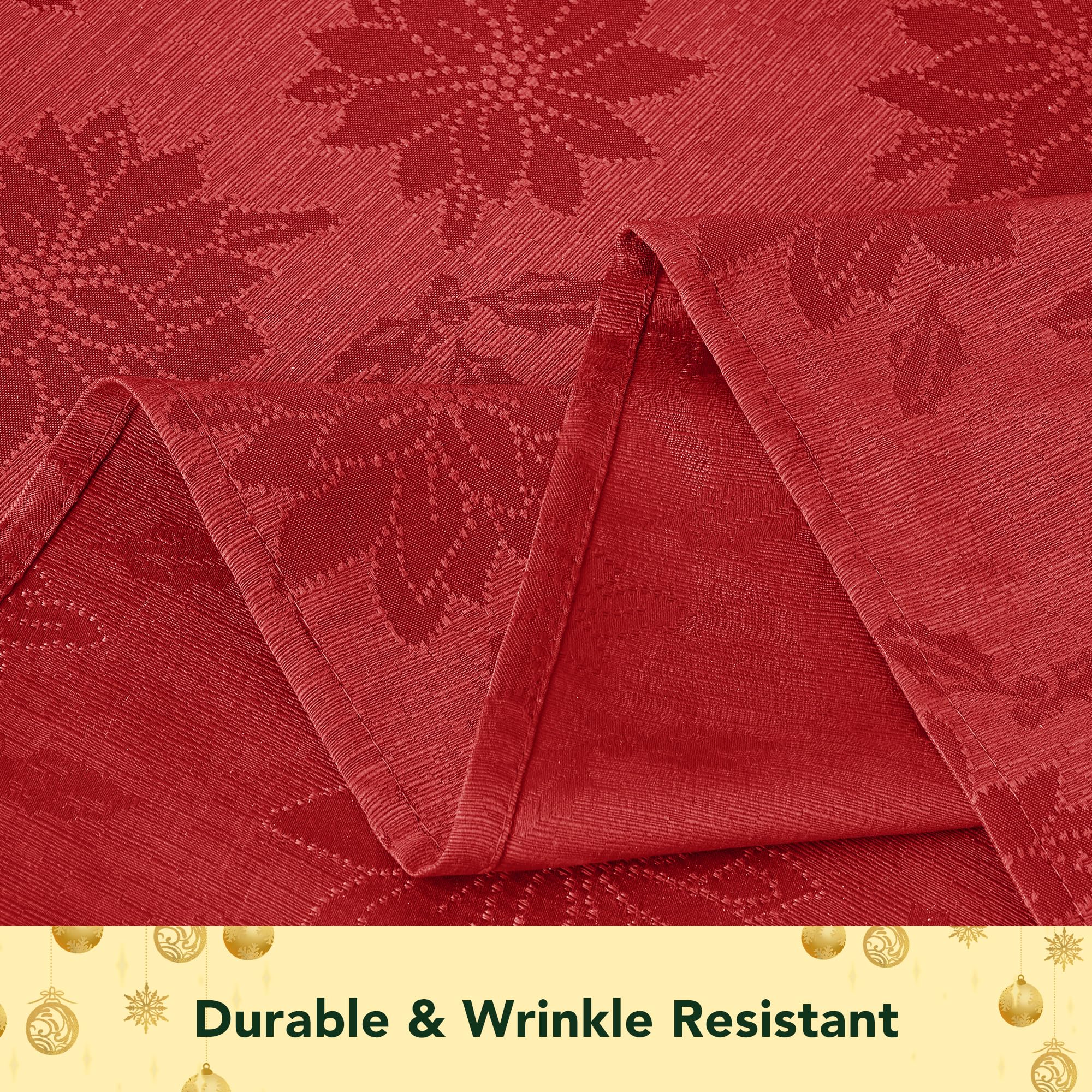 Biscaynebay Christmas red tablecloth folding-table cover supports versatile event styling
