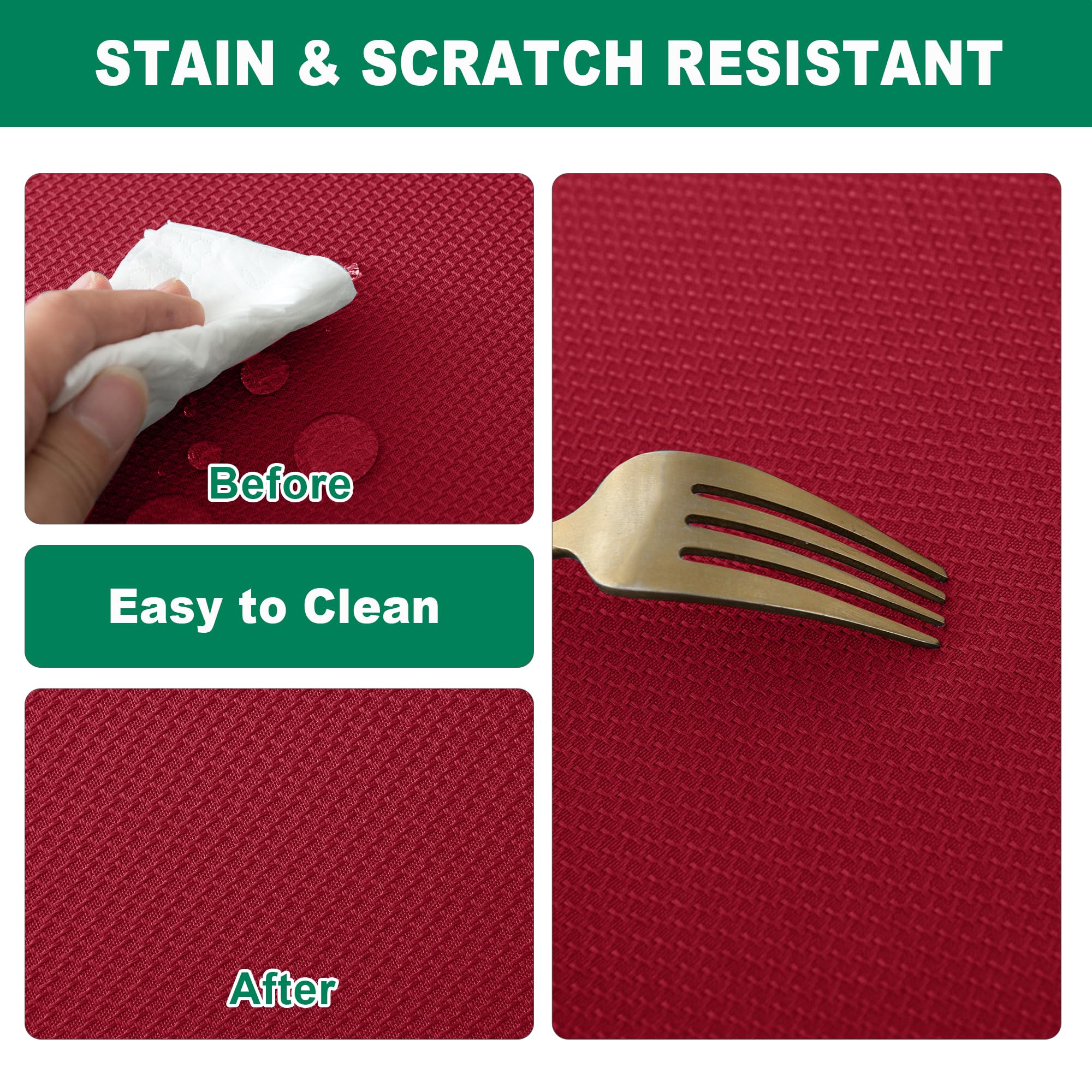 Biscaynebay easy-care tablecloth quick wipe spills away