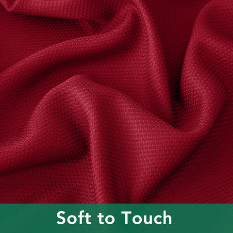 Biscaynebay elegant red square tablecloth enhancing formal dining setup