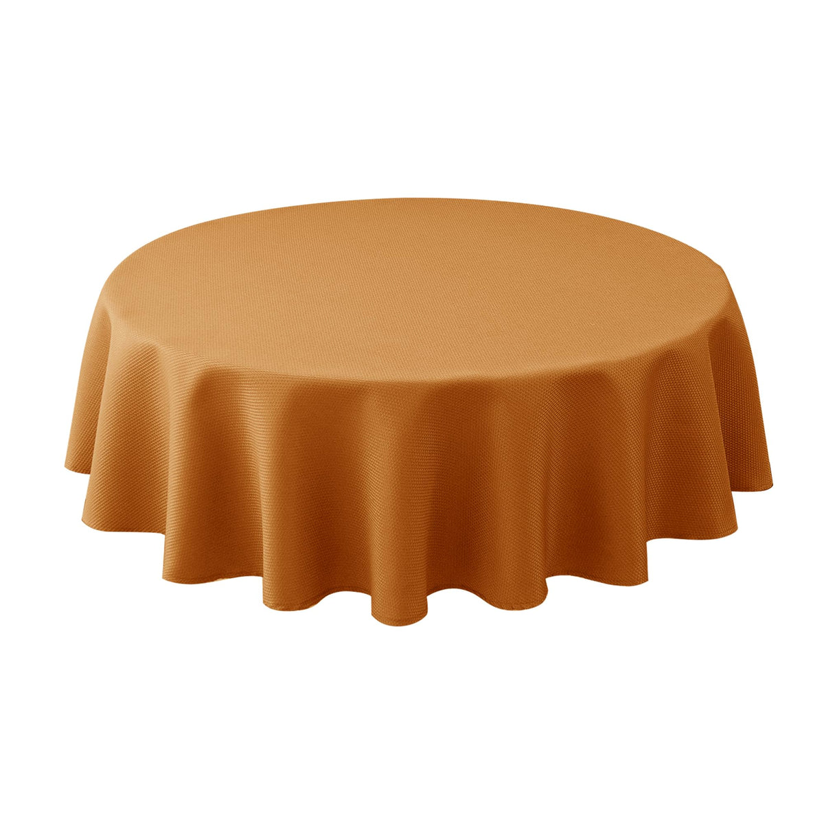 Biscaynebay fall tablecloth round 60 bronze on table for autumn ambience.