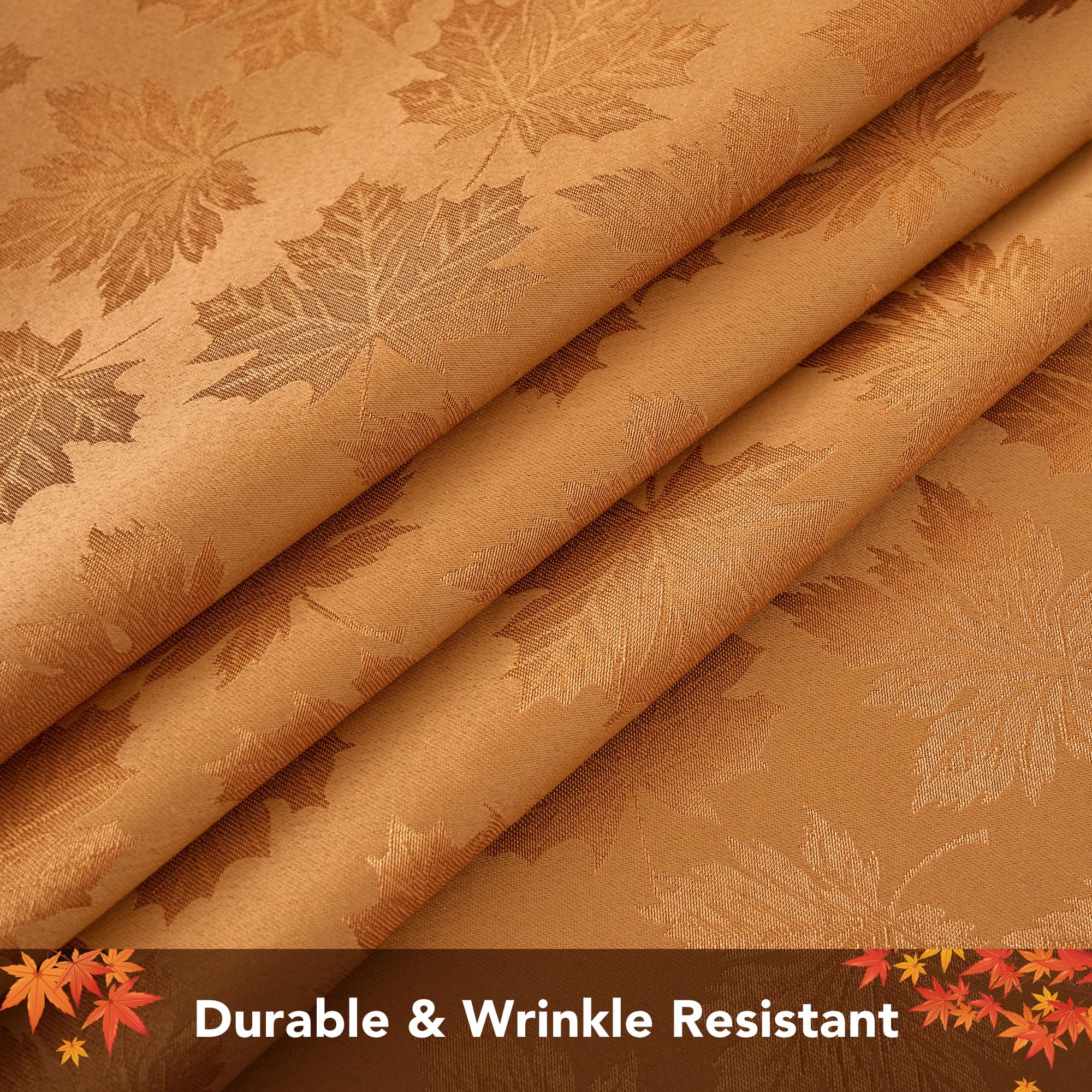 Biscaynebay kitchen dining tablecloth 60x84 amber leaves creates festive ambiance.
