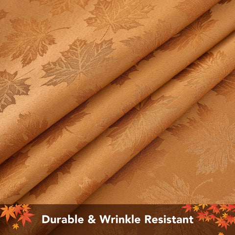 Biscaynebay kitchen dining tablecloth 60x84 amber leaves creates festive ambiance.