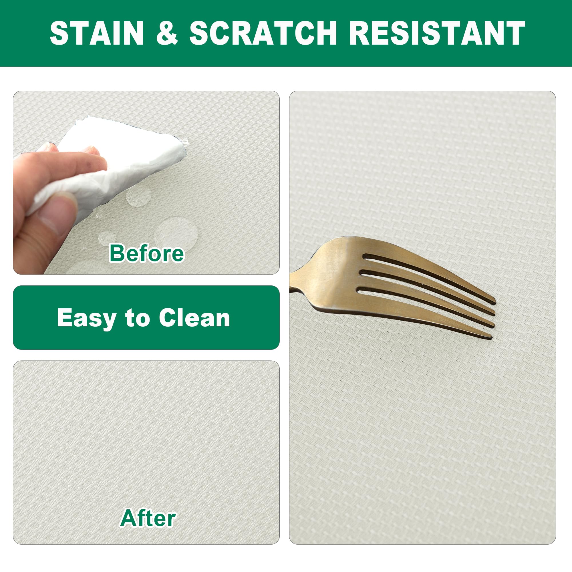 Biscaynebay machine-washable tablecloth for easy care and reuse.
