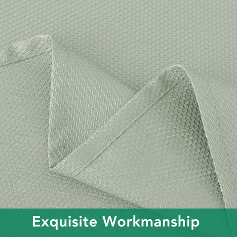 Biscaynebay machine-washable tablecloth sage card fabric for easy care.