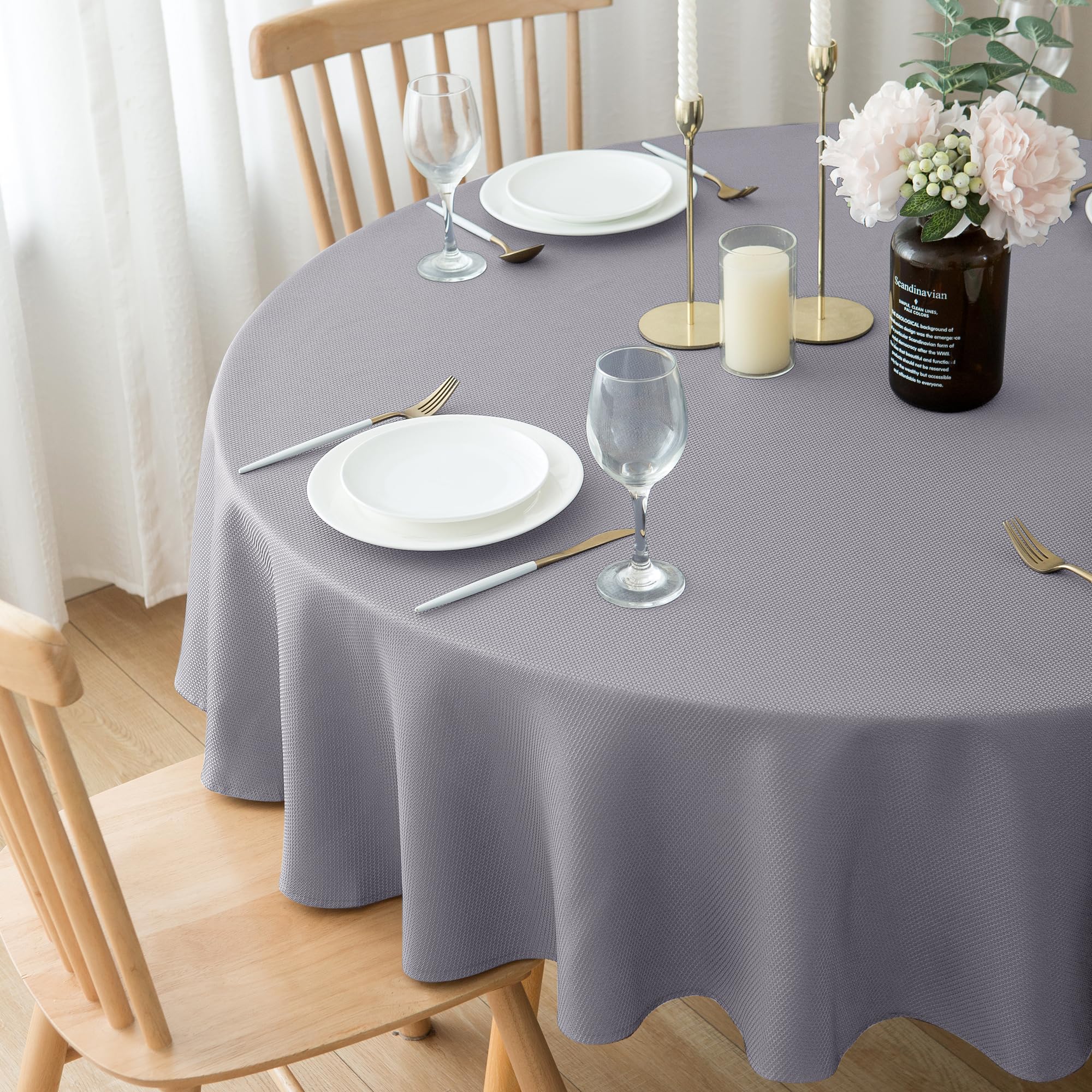 Biscaynebay machine washable tablecloth for busy homes.