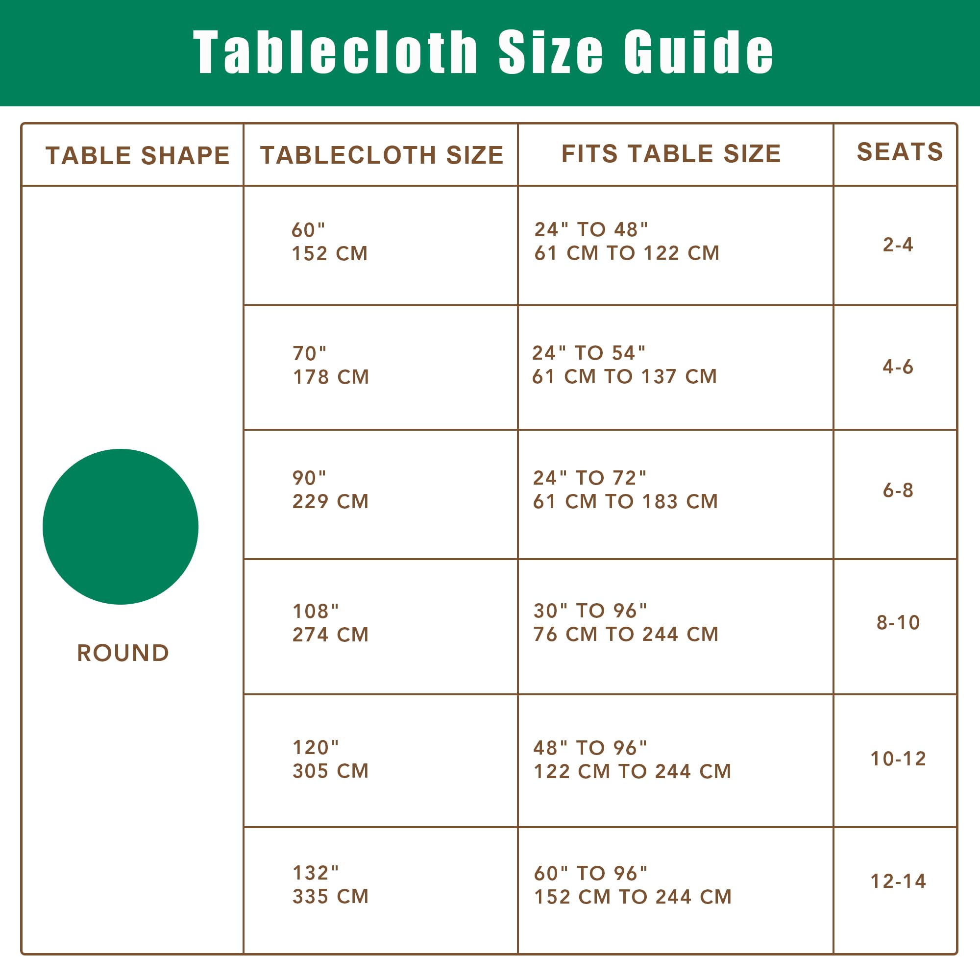 Wedding or banquet ambiance elevated with Biscaynebay round tablecloth.