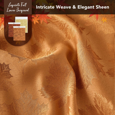 Biscaynebay tablecloth 60x120 amber with damask leaves adds elegant seasonal charm.