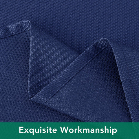 Biscaynebay navy dining-setup tablecloth creates cohesive tablescapes for meals.