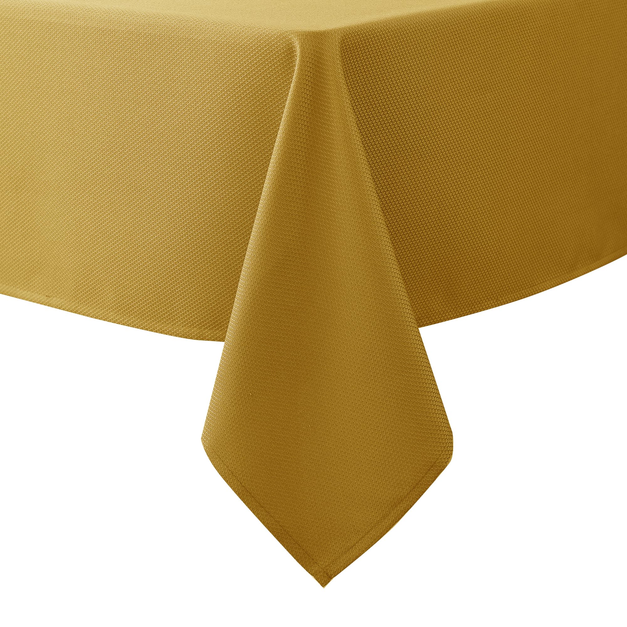 Biscaynebay textured Christmas tablecloth with gold finish for a luxurious holiday table