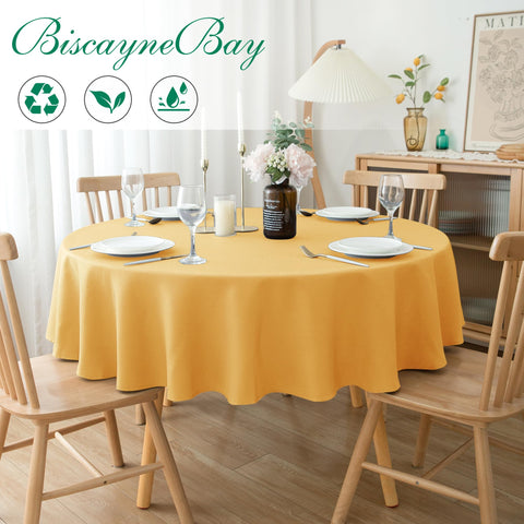 Biscaynebay textured fabric close-up shows premium weave and fall gold hue