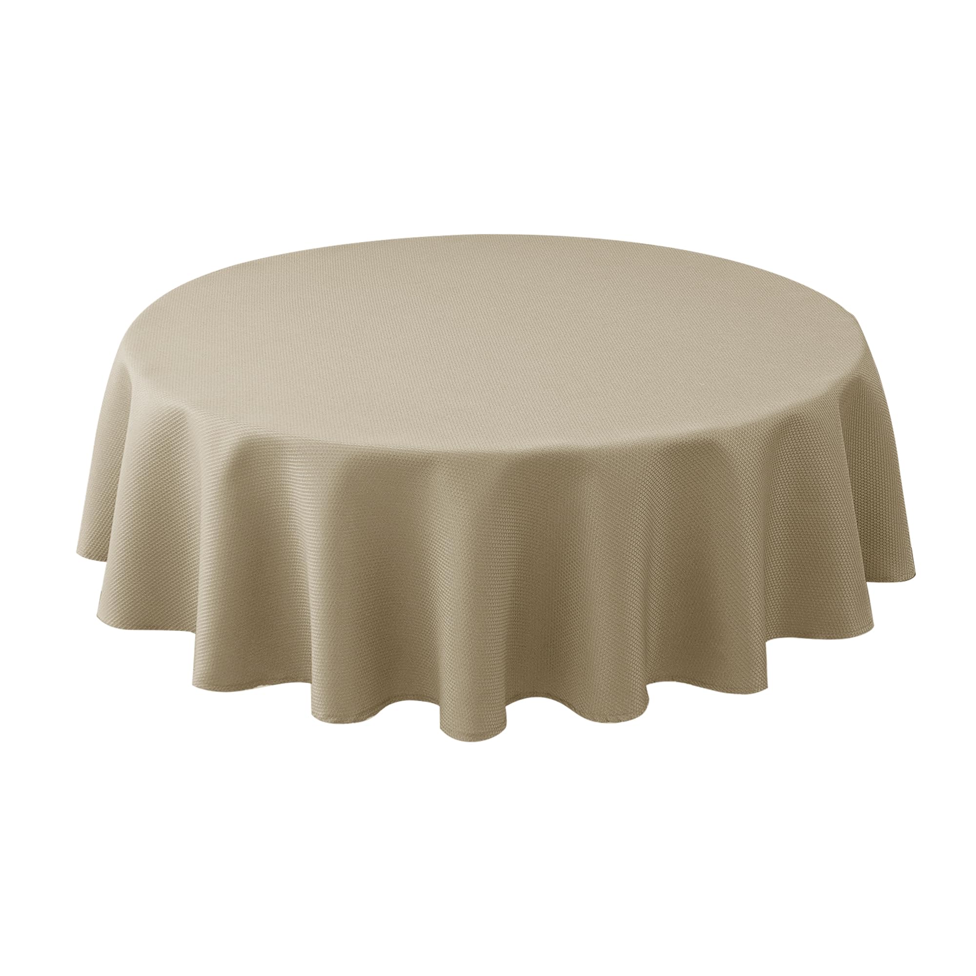 Biscaynebay textured round tablecloth 60in diameter highlighting durable drape for refined dining