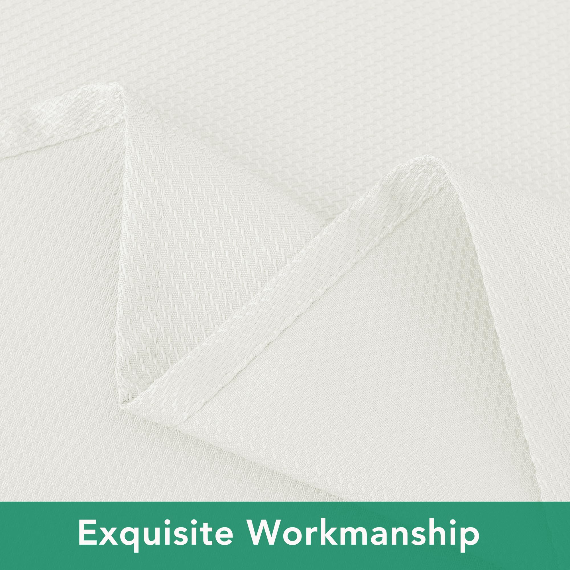 Biscaynebay ivory round tablecloth edge detail adds a polished finish