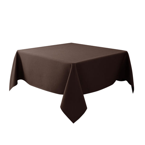 Biscaynebay textured tablecloth 54x54 square brown on table for elegant dining