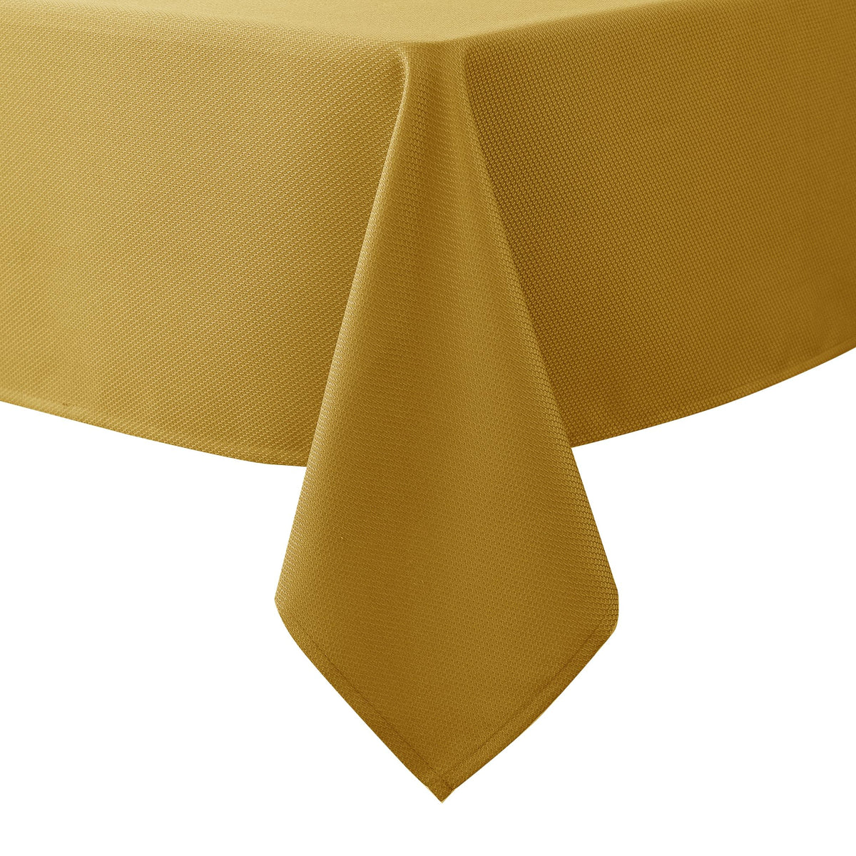 Biscaynebay textured tablecloth 70x120 in gold with luxurious drape for dining.