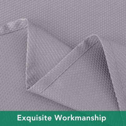 Biscaynebay square tablecloth folded neatly on a kitchen counter for storage