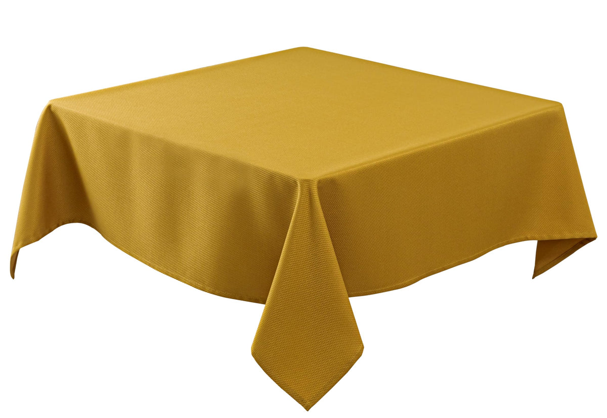 Biscaynebay textured tablecloth 90x90 square with gold finish for elegant dining