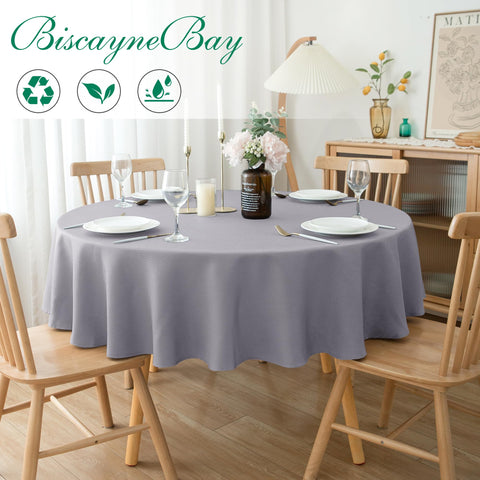 Biscaynebay textured tablecloth close-up reveals luxurious weave.