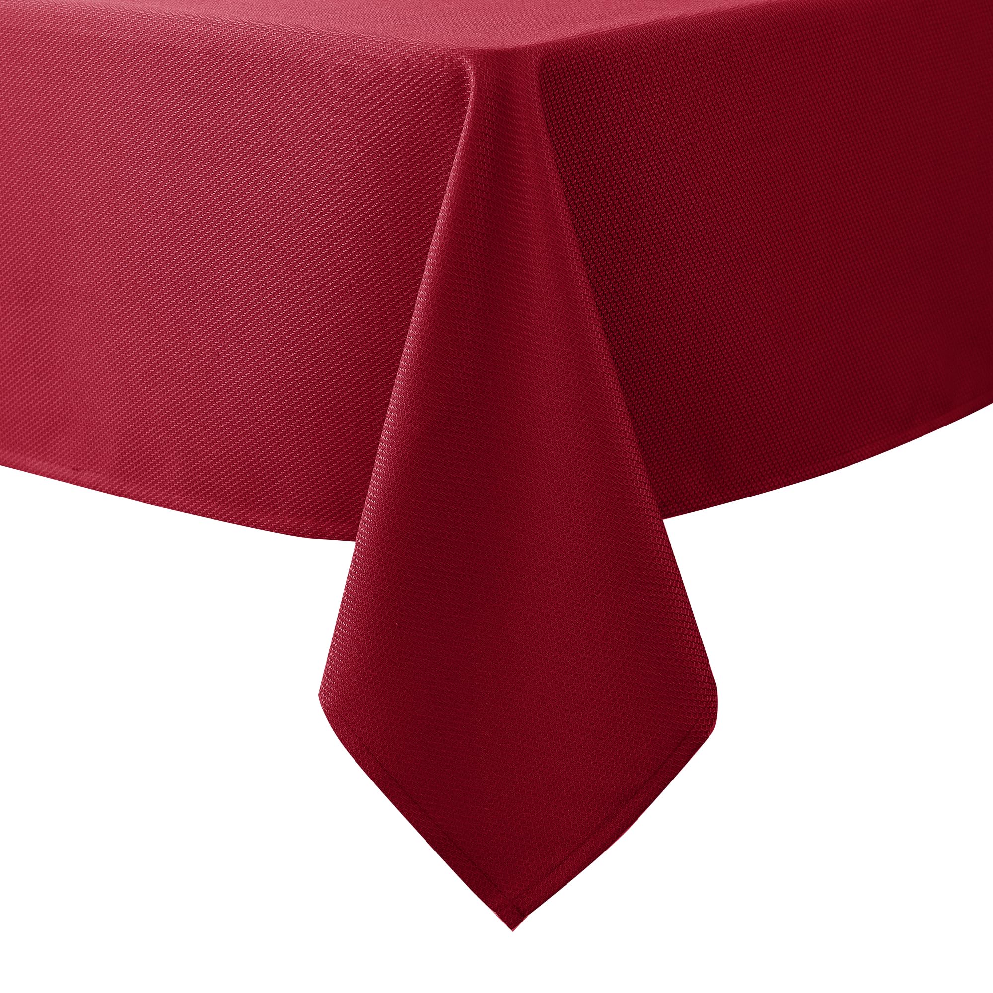 Biscaynebay textured fabric tablecloth close-up weave shows premium texture and luxurious drape